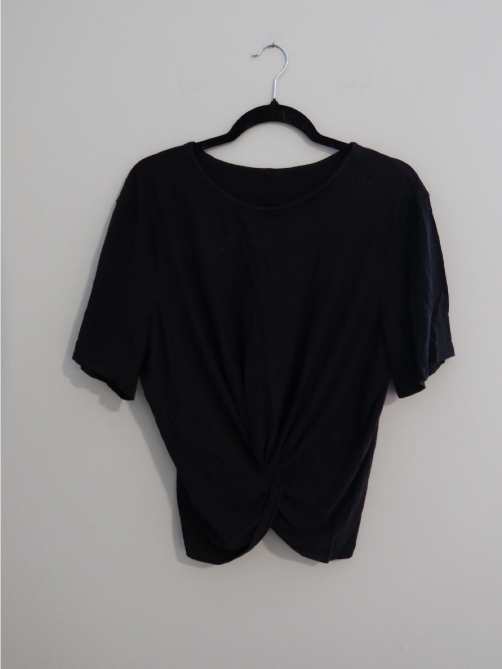 lululemon athletica Black Twist-Knot Short Sleeve Tee
